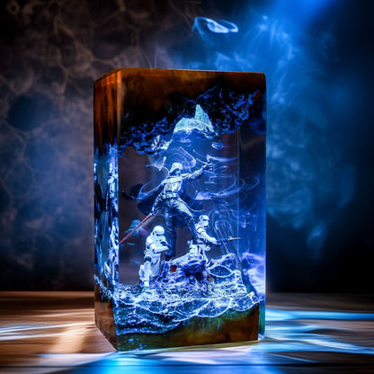 Black-Masked Lord Resin Lamp V1