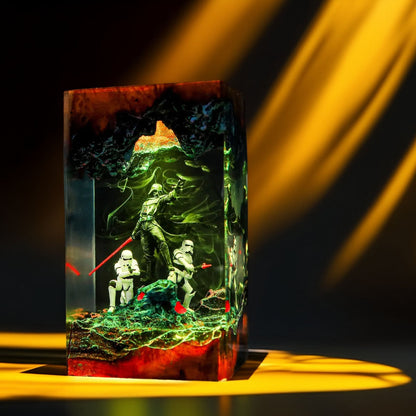 Black-Masked Lord Resin Lamp V1