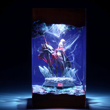 Shadow Elven Archer Resin Lamp