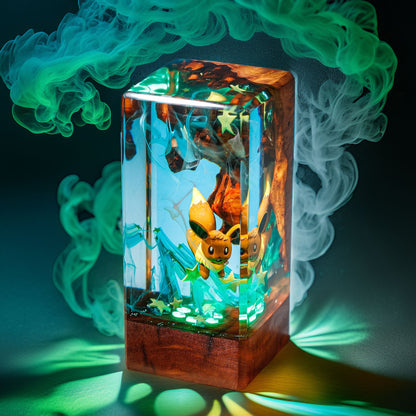 Adaptive Forest Pup Resin Lamp