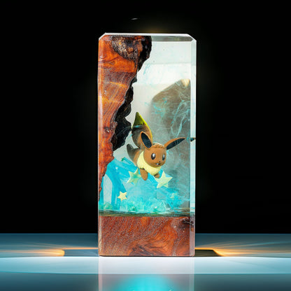 Adaptive Forest Pup Resin Lamp