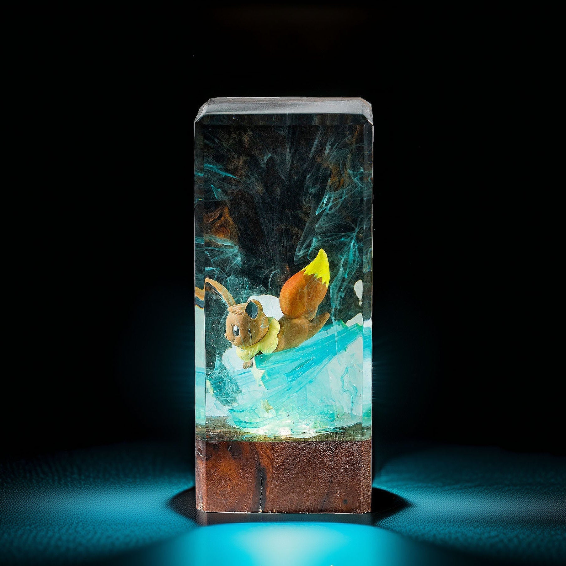 Adaptive Forest Pup Resin Lamp