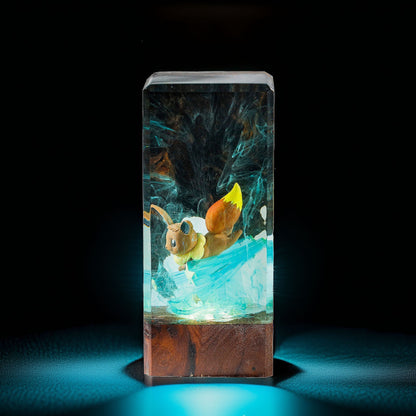 Adaptive Forest Pup Resin Lamp