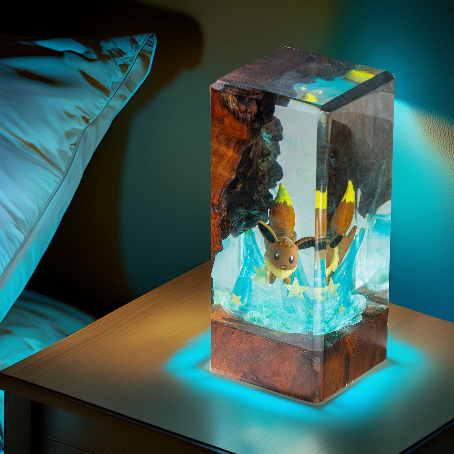 Adaptive Forest Pup Resin Lamp