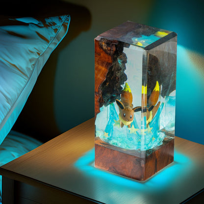 Adaptive Forest Pup Resin Lamp