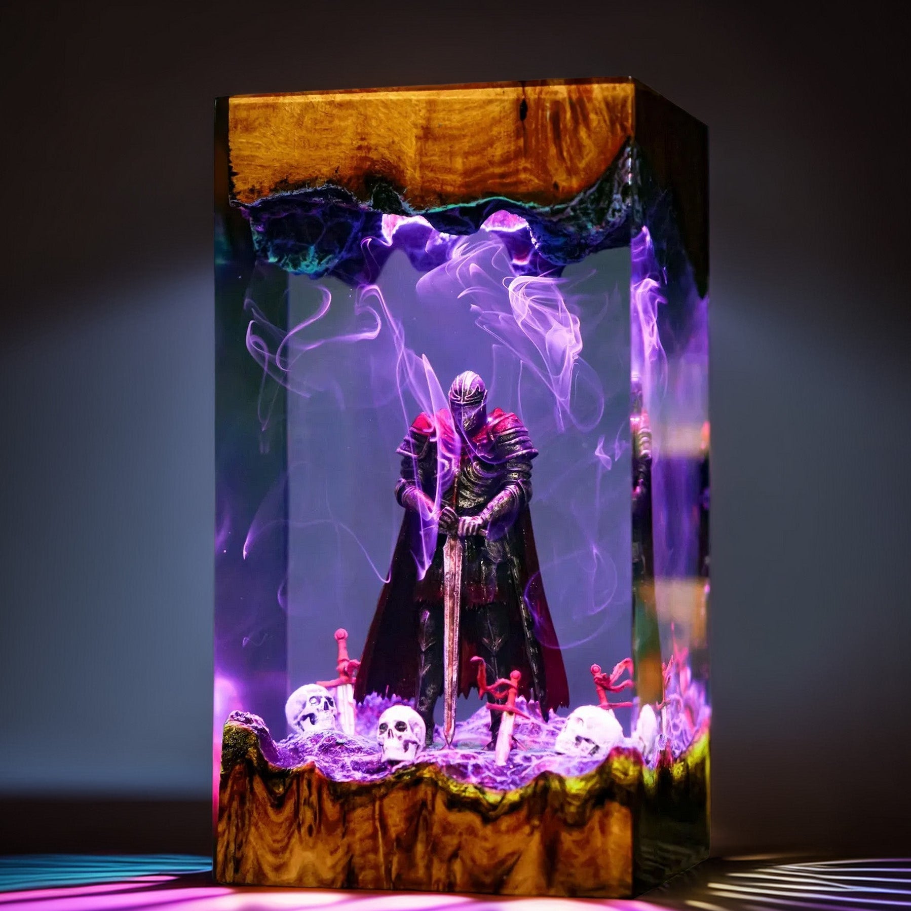 Cursed Crimson Knight Resin Lamp