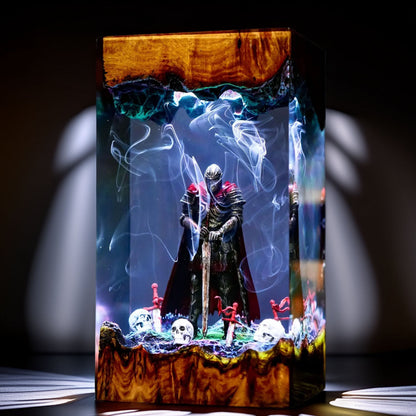 Cursed Crimson Knight Resin Lamp