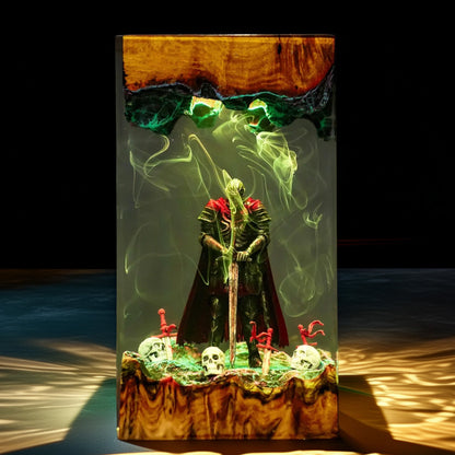 Cursed Crimson Knight Resin Lamp