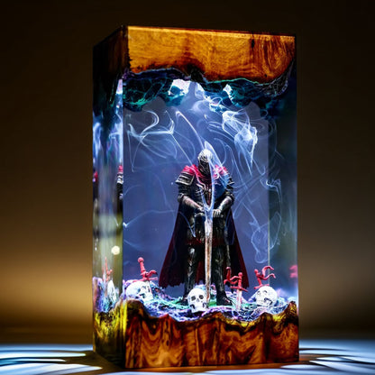Cursed Crimson Knight Resin Lamp