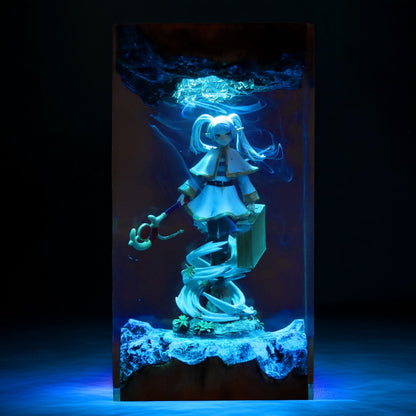 Long Lived Elven Mage Resin Lamp