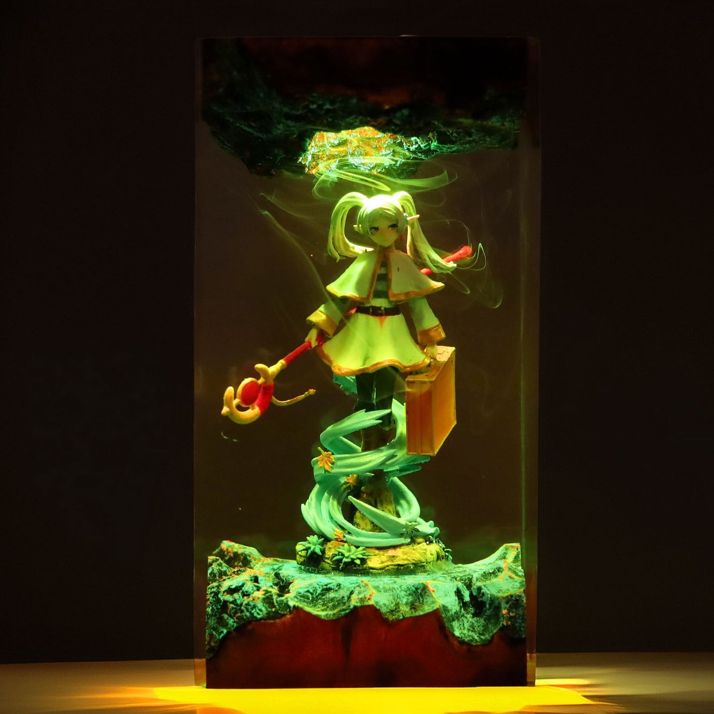 Long Lived Elven Mage Resin Lamp