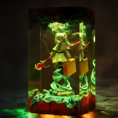 Long Lived Elven Mage Resin Lamp