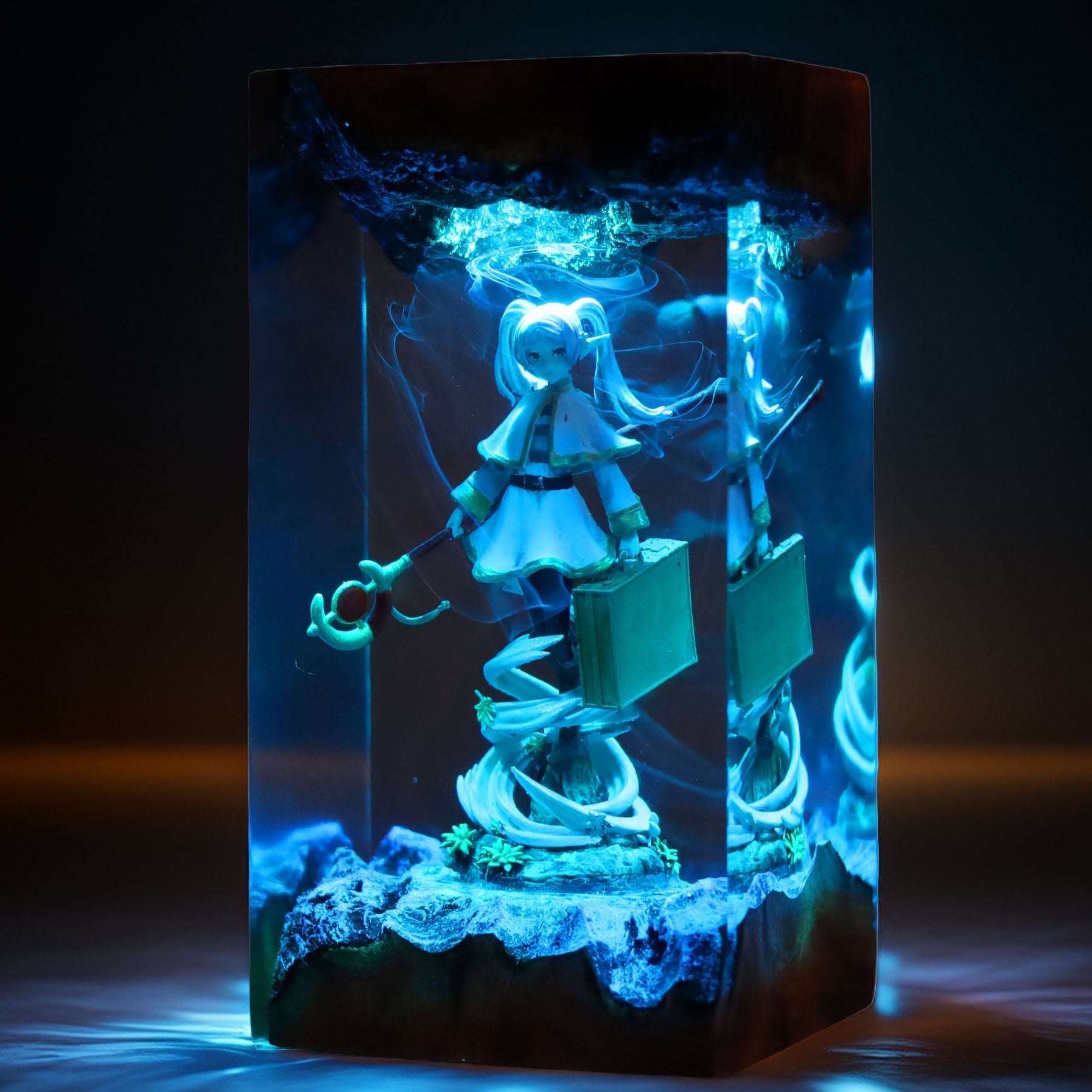 Long Lived Elven Mage Resin Lamp