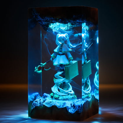 Long Lived Elven Mage Resin Lamp