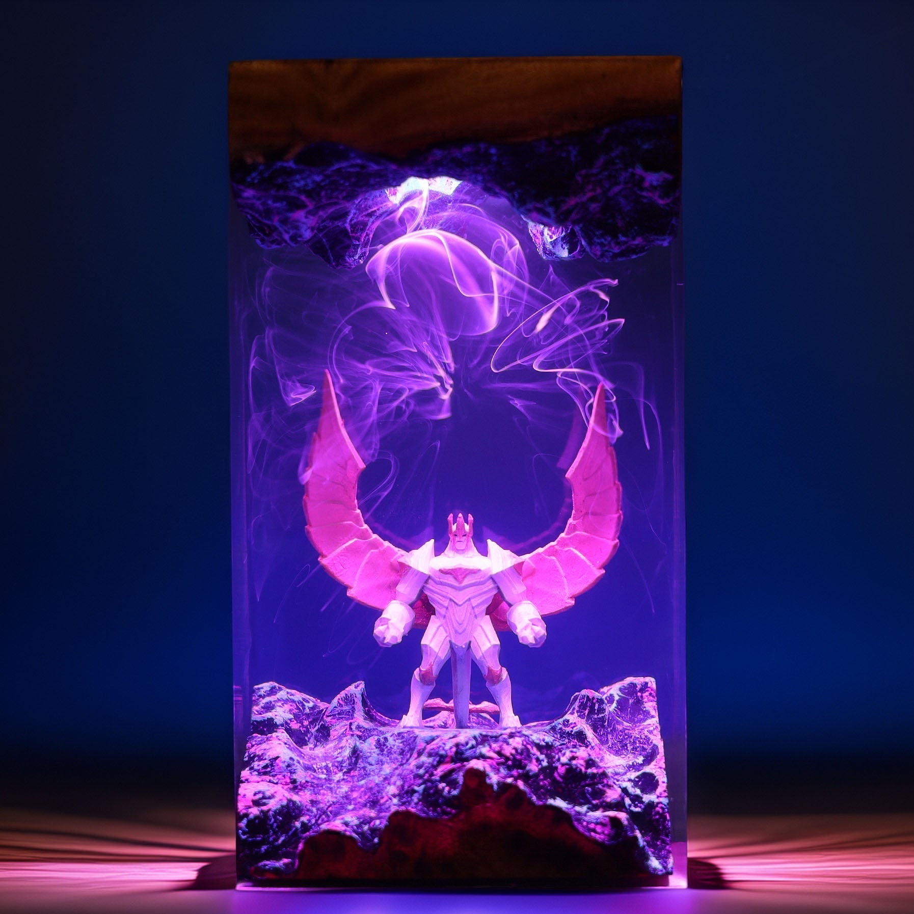 Stone Sentinel Guardian Resin Lamp
