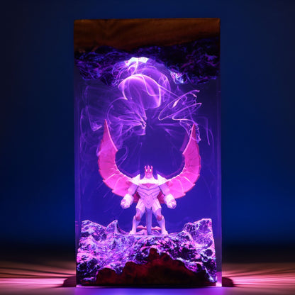 Stone Sentinel Guardian Resin Lamp