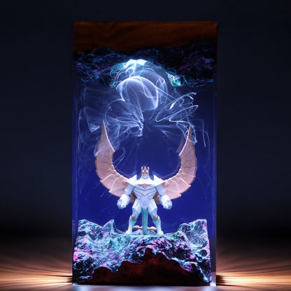 Stone Sentinel Guardian Resin Lamp