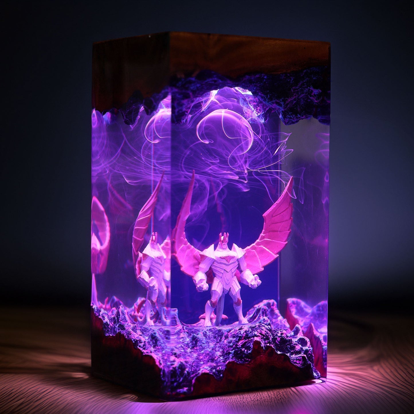 Stone Sentinel Guardian Resin Lamp