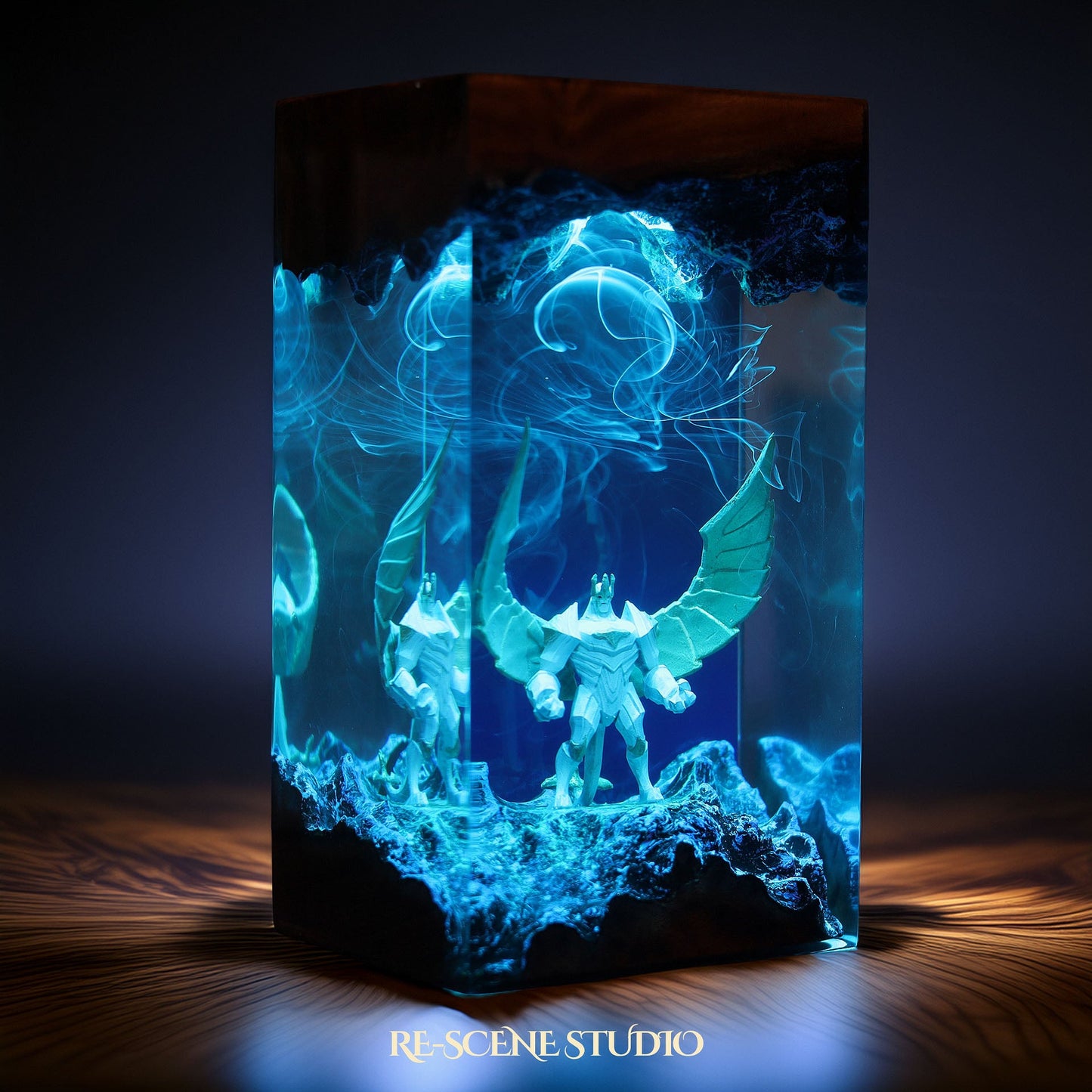 Stone Sentinel Guardian Resin Lamp