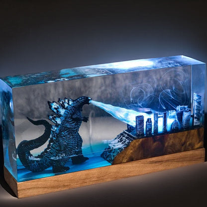 City Crushing Titan Resin Lamp