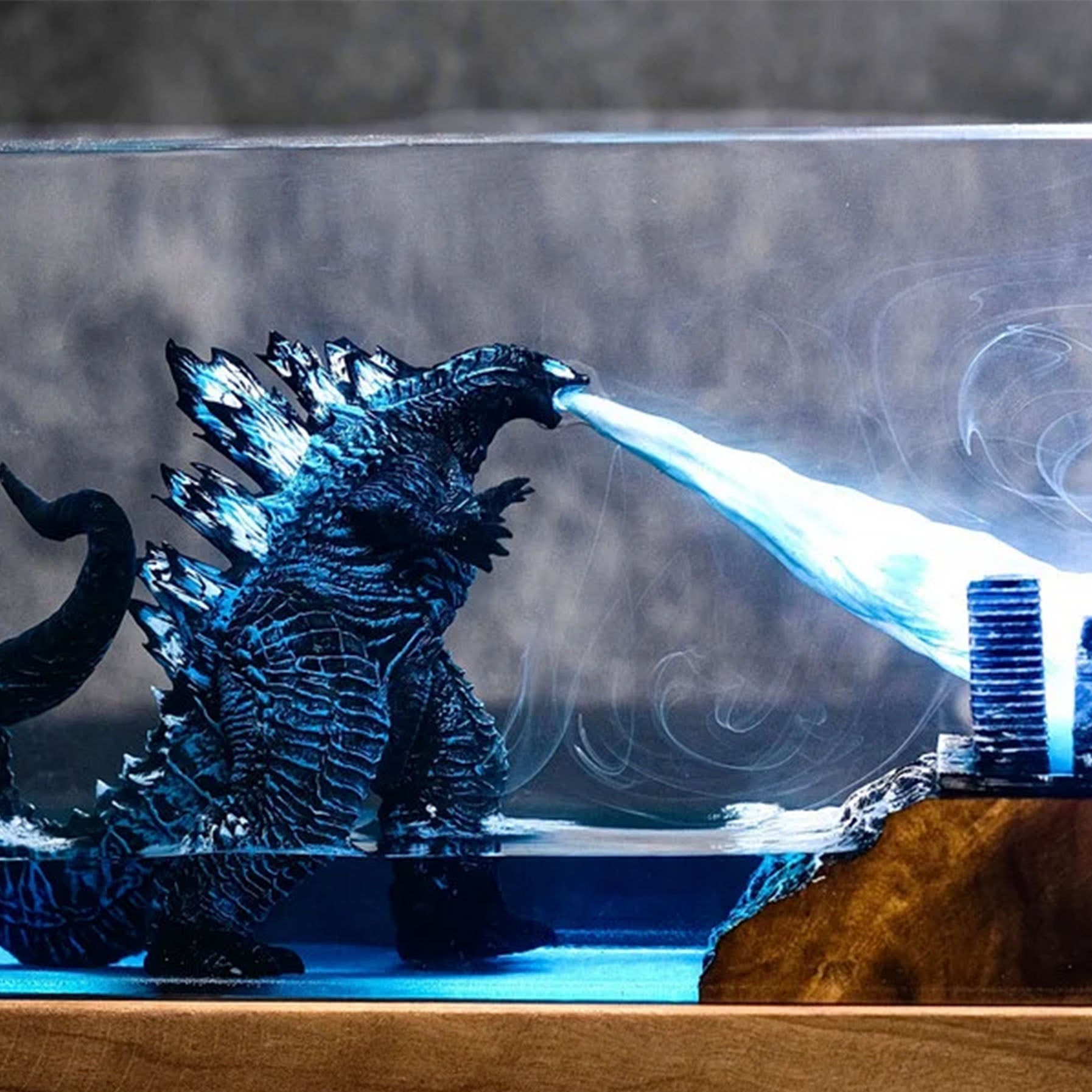 City Crushing Titan Resin Lamp