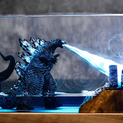 City Crushing Titan Resin Lamp