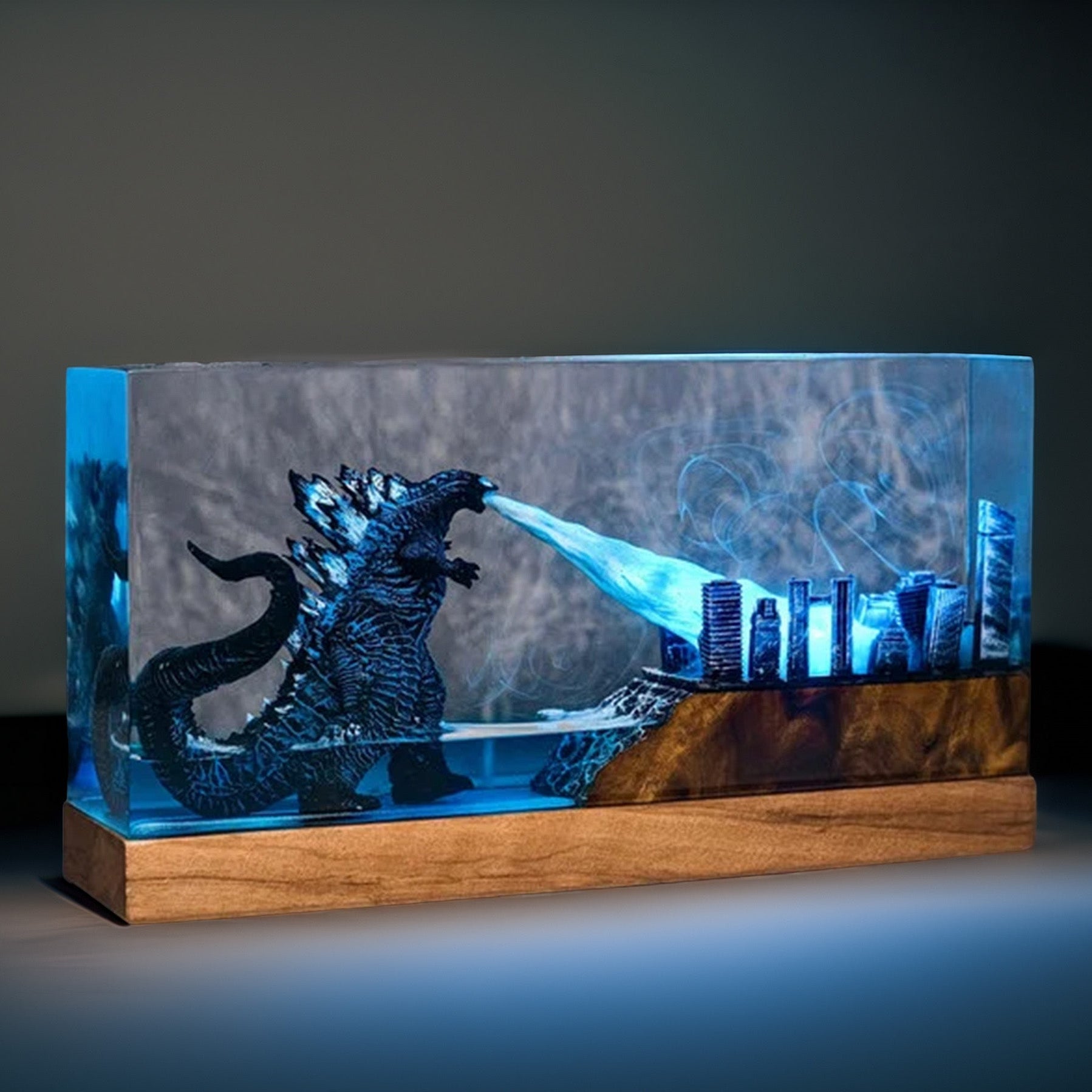 City Crushing Titan Resin Lamp