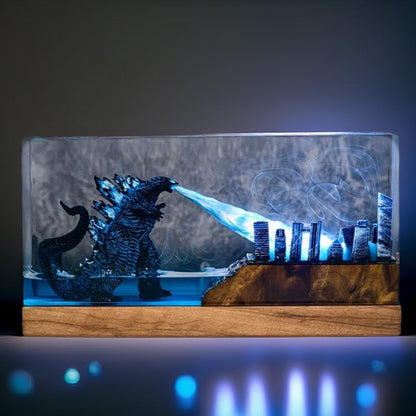 City Crushing Titan Resin Lamp