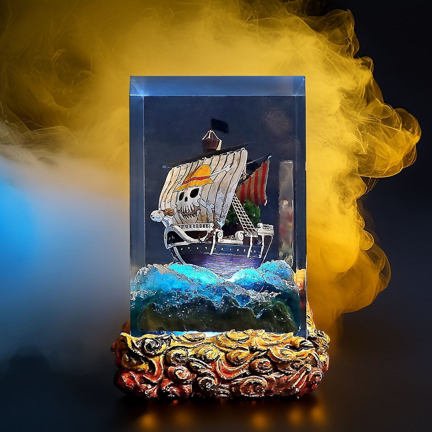 Sheep Pirate Ship Resin Lamp