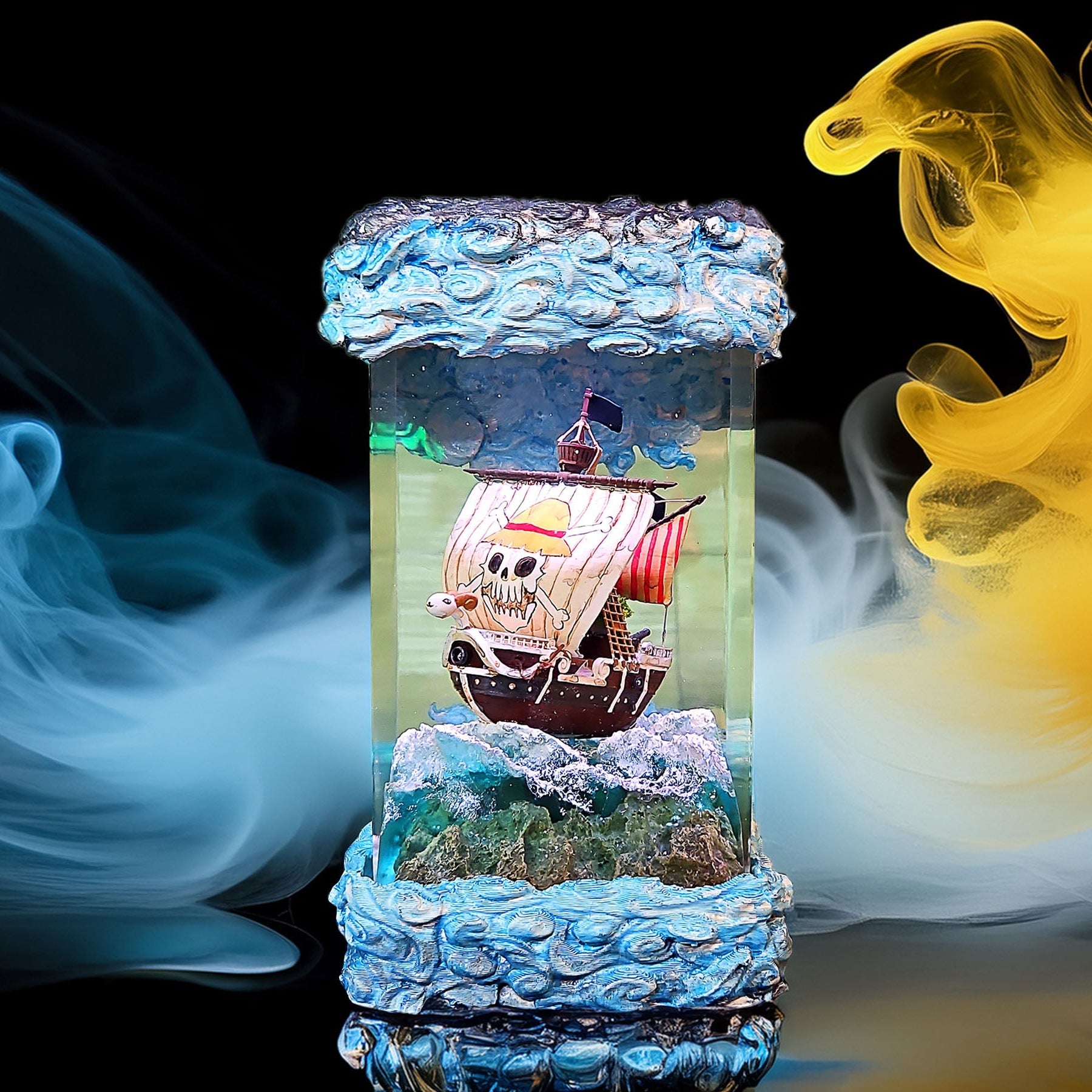 Sheep Pirate Ship Resin Lamp V2