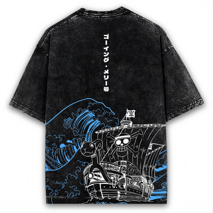 2-SIDED GOING MERRY VINTAGE WASHED TEE
