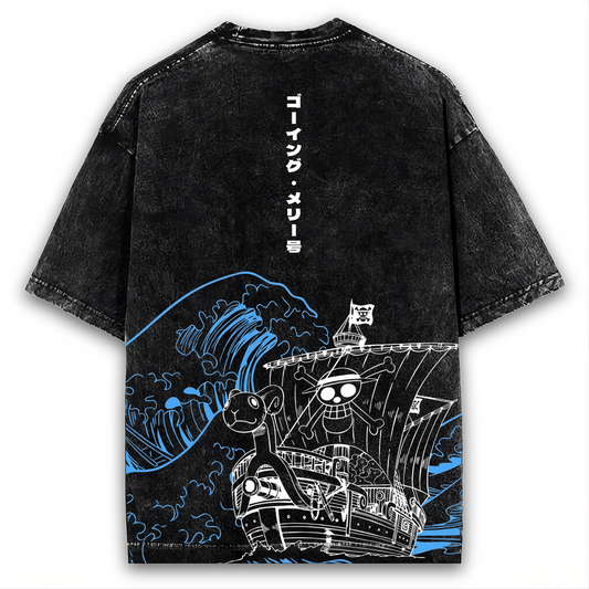 2-SIDED GOING MERRY VINTAGE WASHED TEE