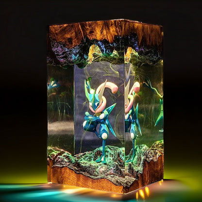 Ninja Frog Warrior Resin Lamp