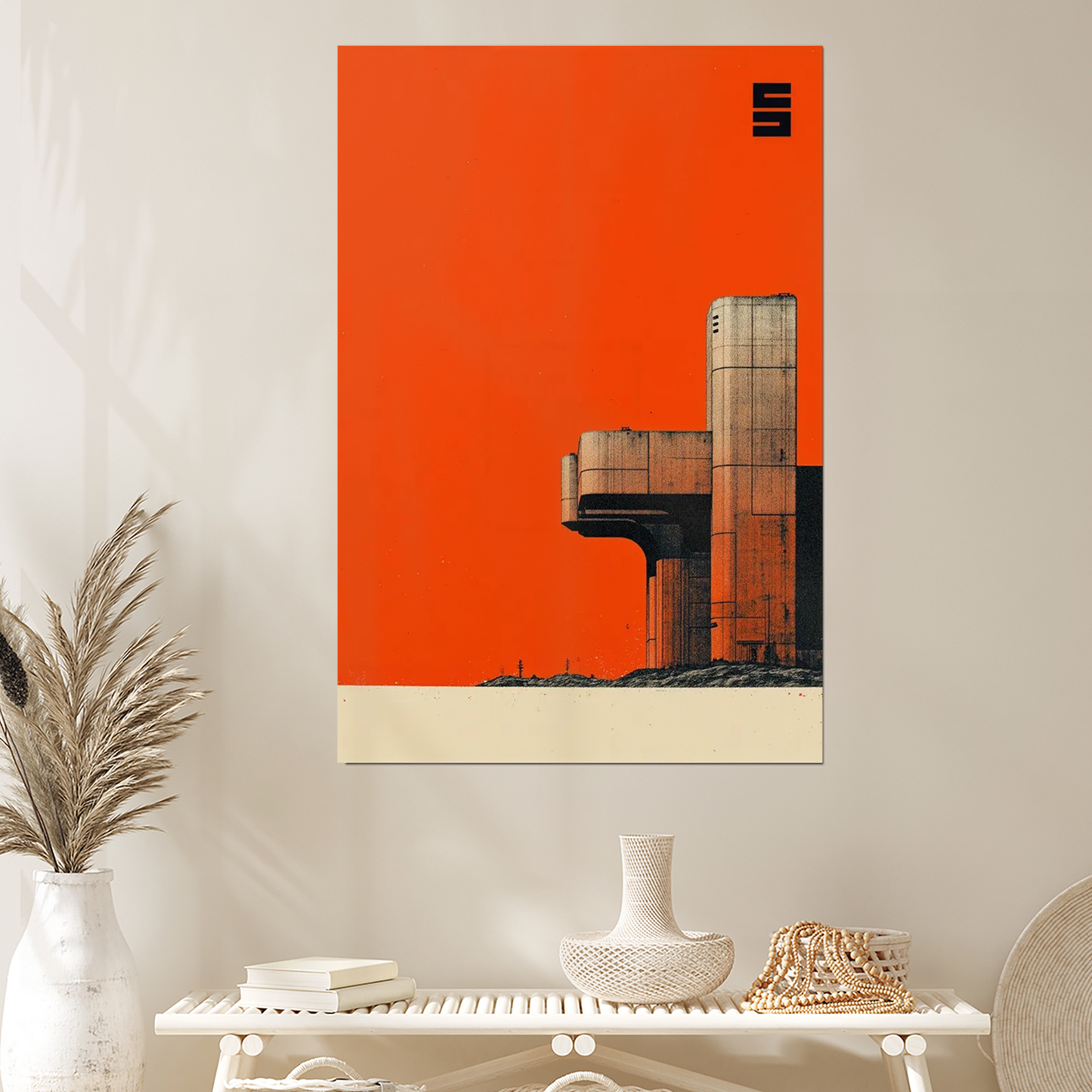 Brutalist Architecture Art | Concrete Geometric Print | Modernist Wall Art | Industrial Posters