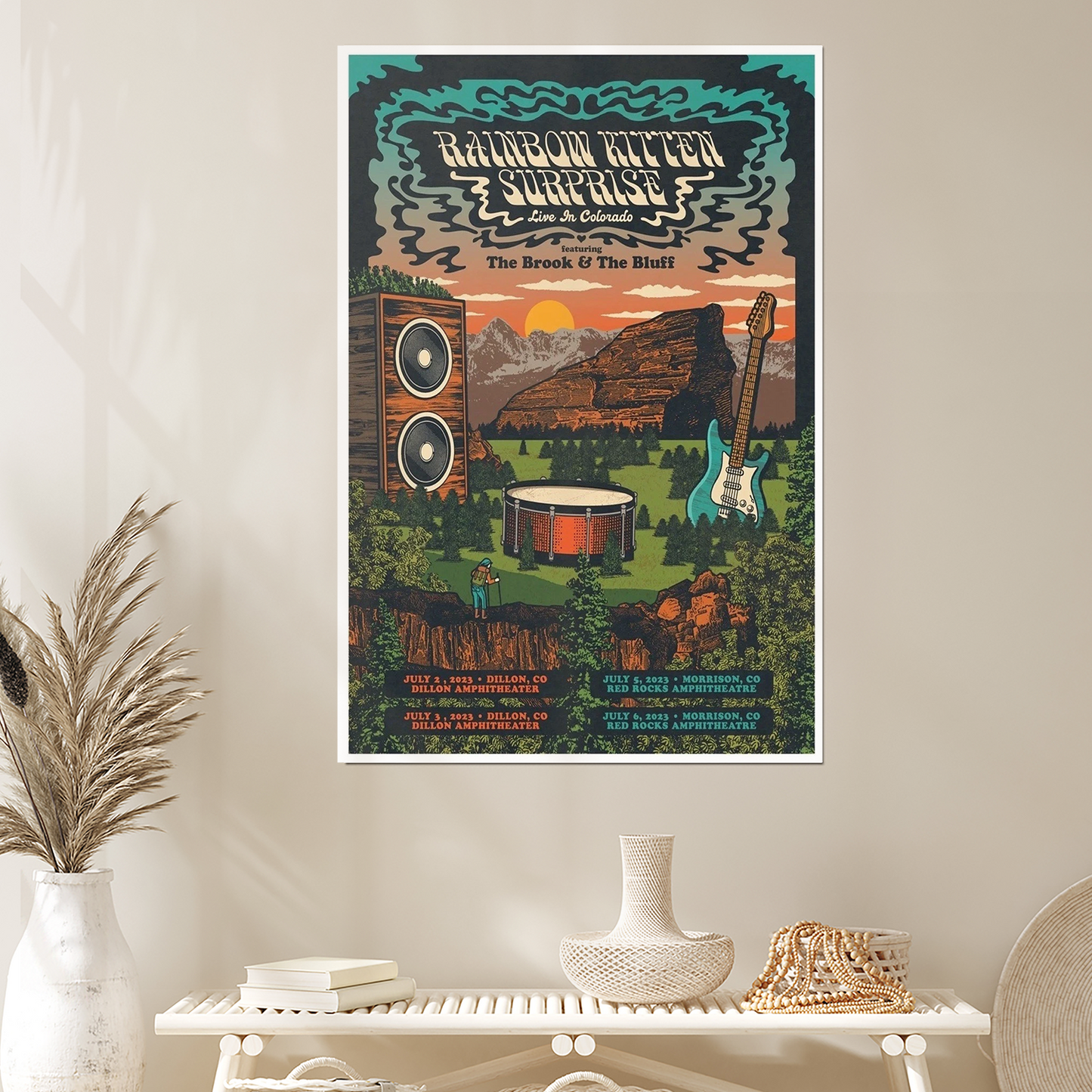 RAINBOW KITTEN SURPRISE Live Red Rocks 2025 Tour Poster Size 24''x36''