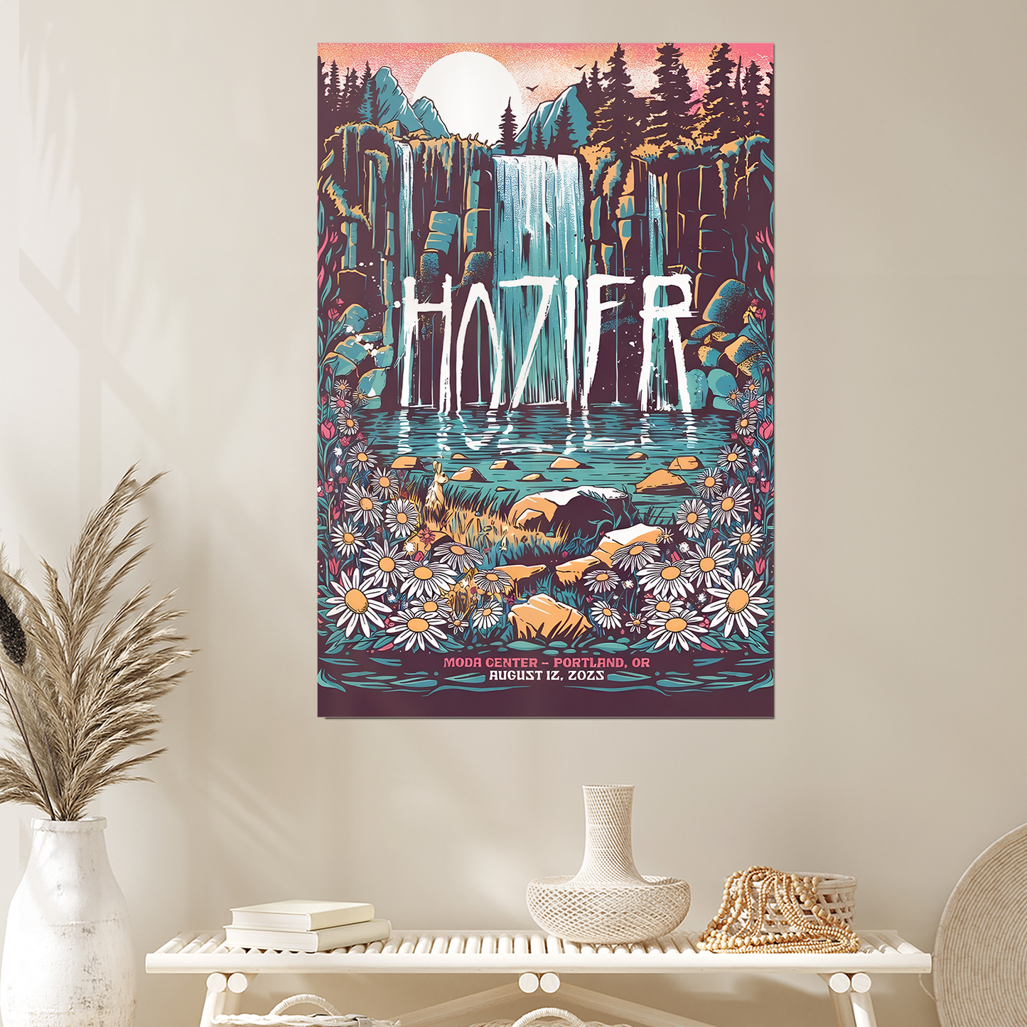 Music Poster Hozier Portland August 12 Show Poster Tour 2025 Size 24''x36''