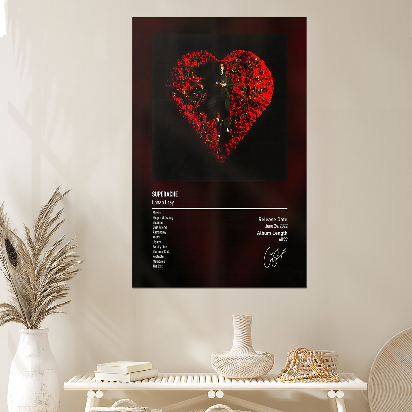 Conan Gray Superache Album Poster, One Sheet Wall Size 24''x36''