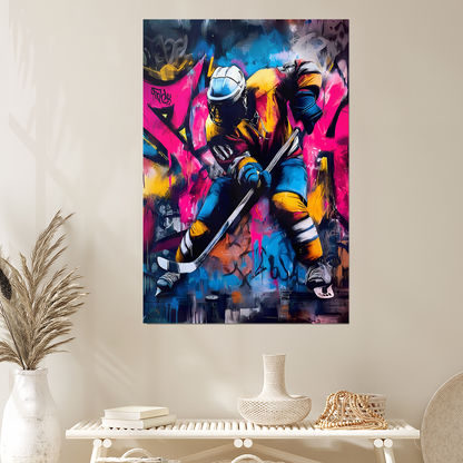 Hockey Graffiti Art Print , One Sheet Wall Size 24''x36''
