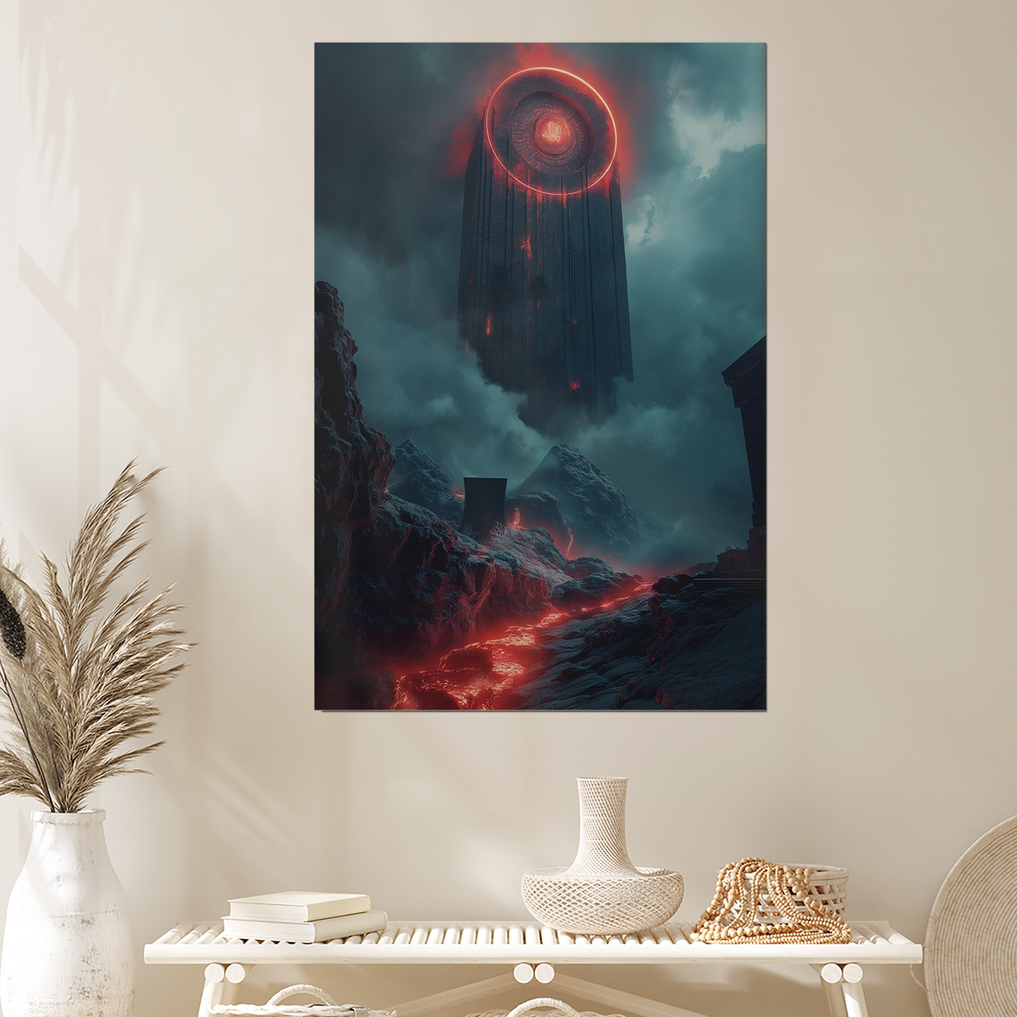 Dark Sci Fi Monolith Wall Art - Futuristic Dystopian Poster