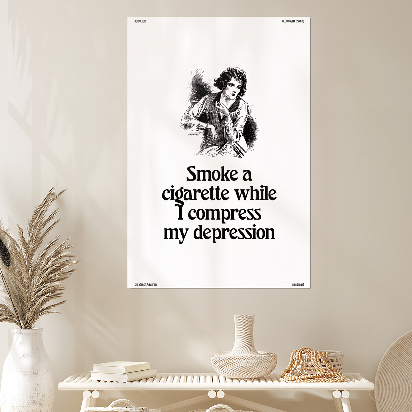 Suicideboys Kill Yourself (Part III) Lyrics Wall Art Song Lyrics Physical Wall Decor Size 24''x36''