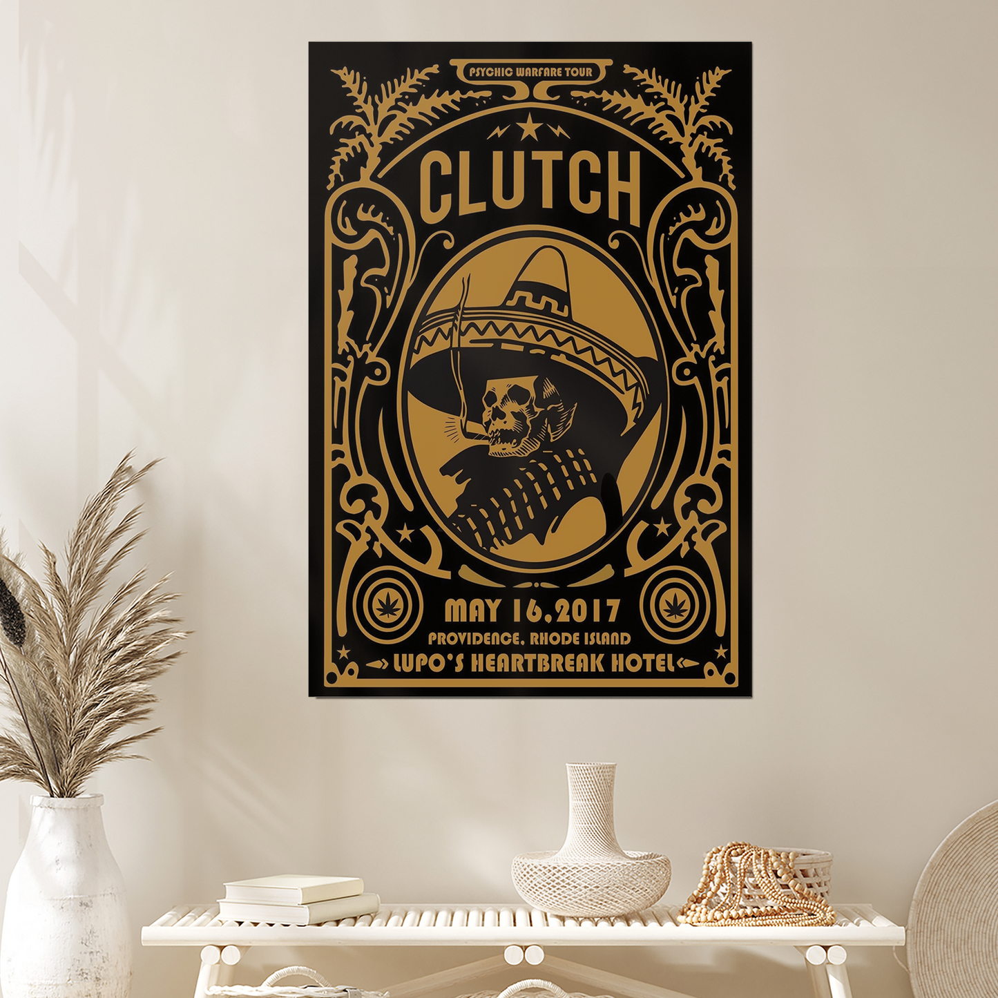 Music Poster- 2017 CLUTCH CONCERT Wall Art Poster Size 24''x36''