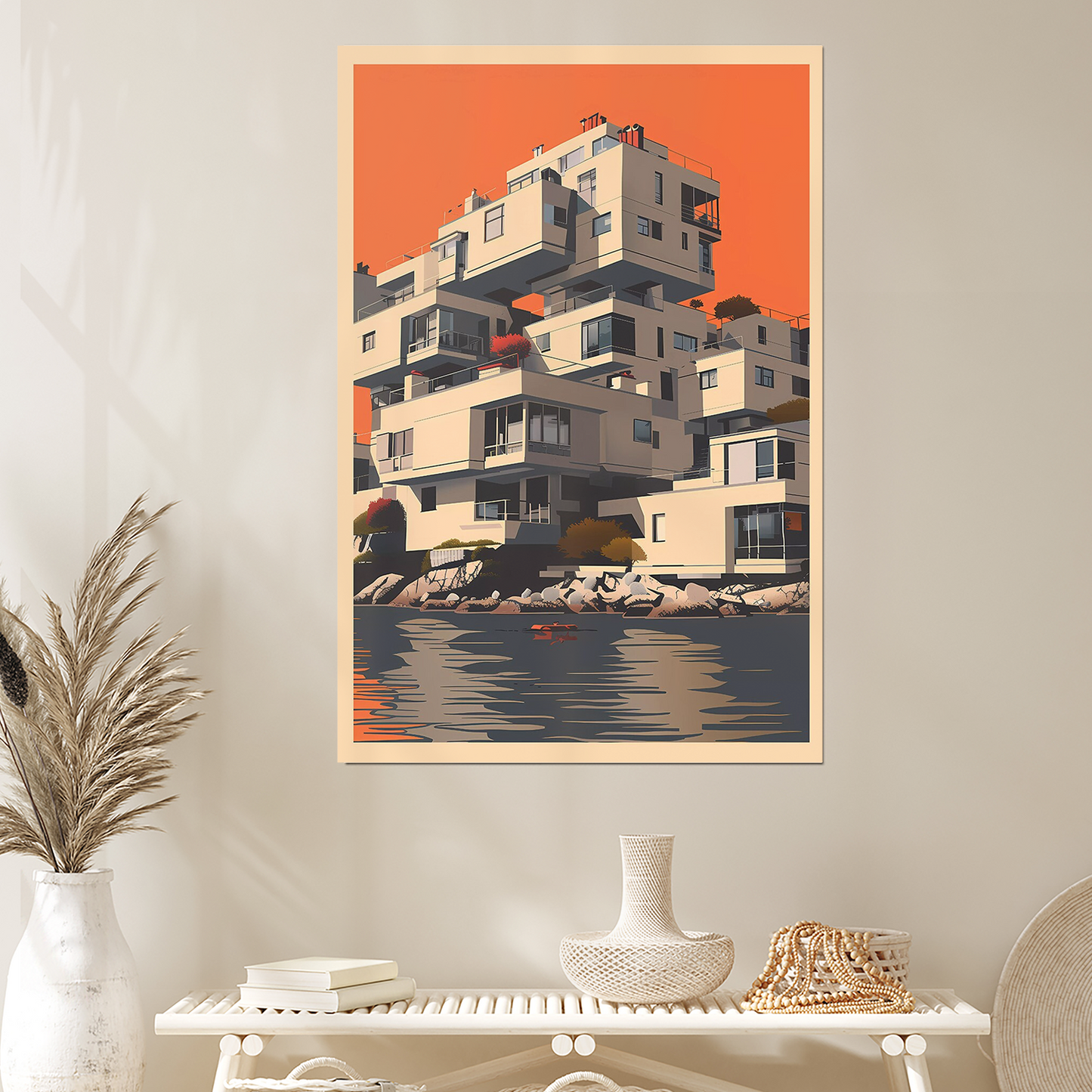Brutalism Art Print | Brutalist Architecture | Wall Art | Minimalist illustration | Expo 67 Vintage Poster