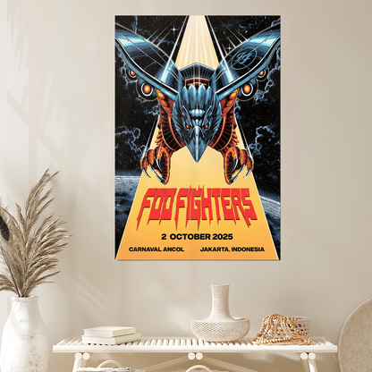Foo Fighters October 2 2025 In Jakarta, Indonesia Tour Poster Size 24''x36''