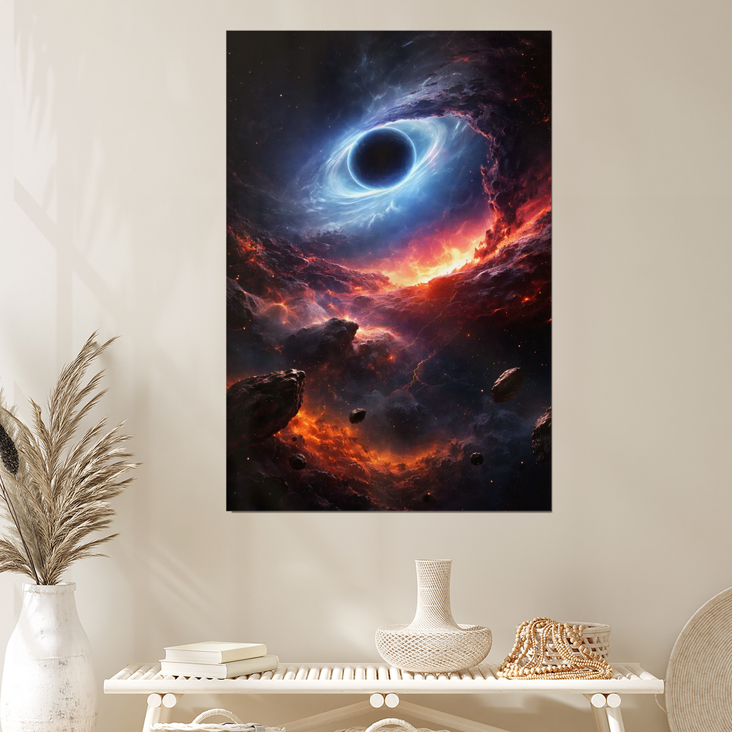 Eye of the Dark Space Wall Art | Black Hole Nebula Space Poster | Sci-Fi Astronomy Decor