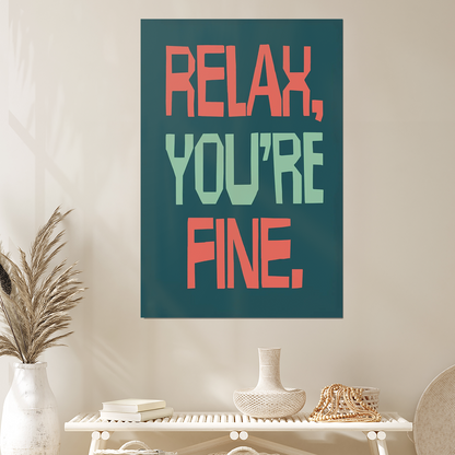Modern Typography Poster Trendy Humorous Wall Art, Typographic Aesthetic Decor for Home