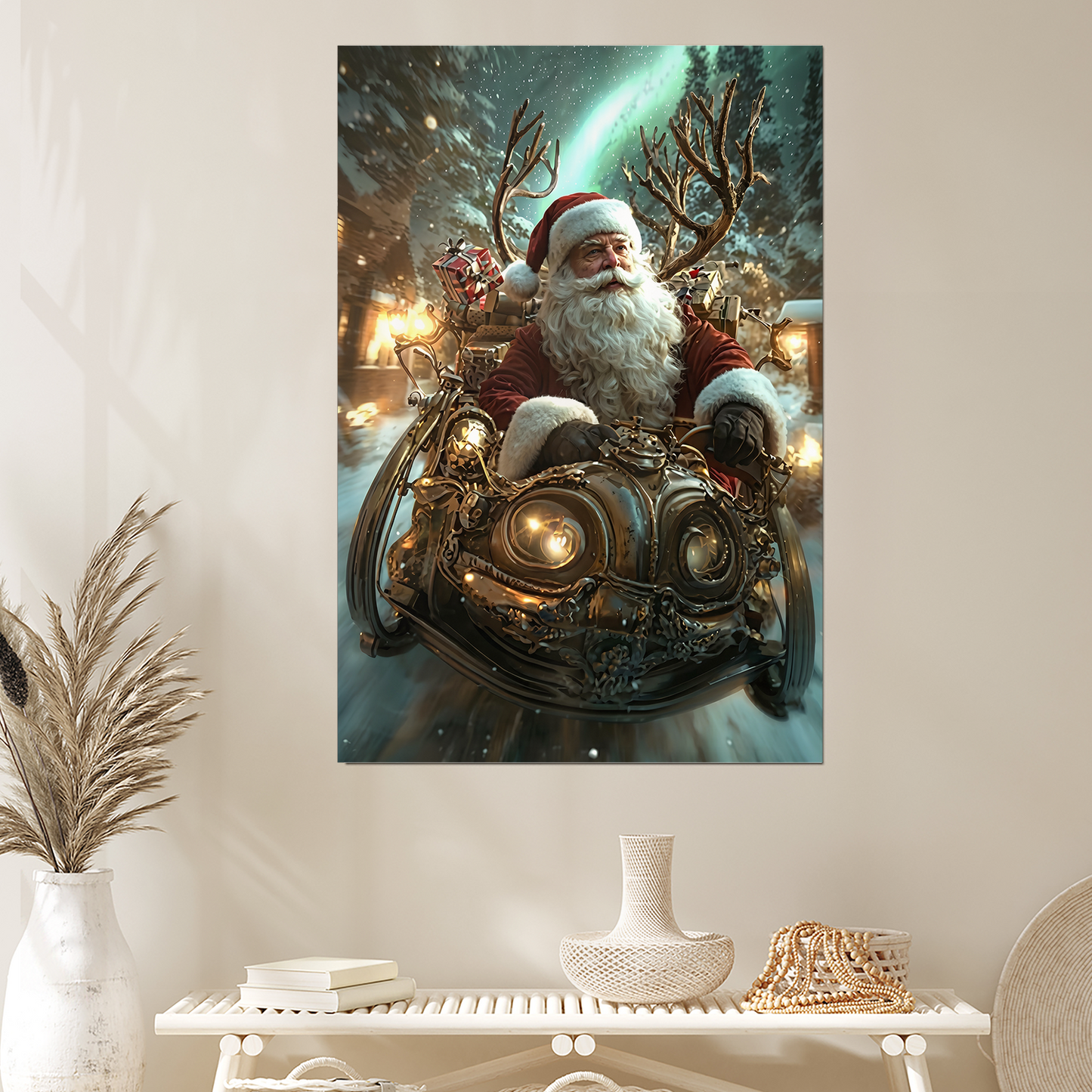 Christmas Decor- Steampunk Santa Claus Poster, One Sheet Wall Size 24''x36''