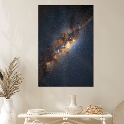 Milky Way Galaxy Poster, Real Night Sky Print, Stargazing Wall Art, Galaxy Room Decor,Space Poster