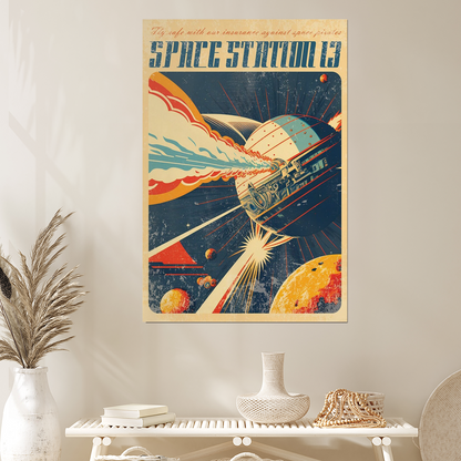 Retro Futuristic Sci-Fi Space Part 6 Wall Poster