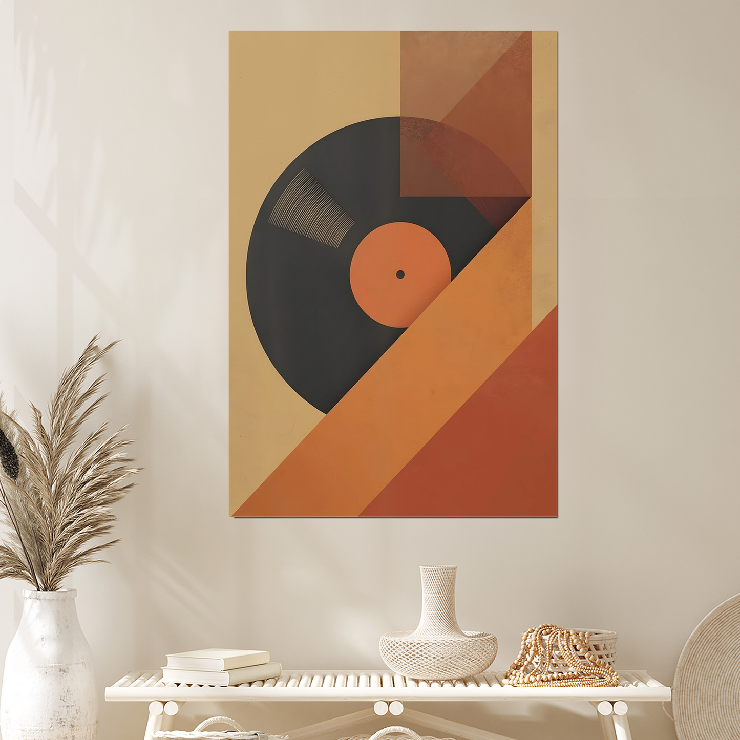 Mid Century Vinyl Record Wall Art Printable | Modern Groove