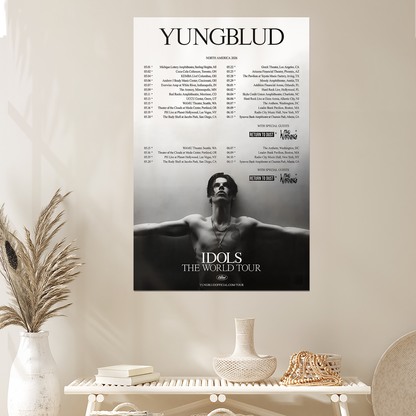 YUNGBLUD the IDOLS world 2026 USA and CANADA Size 24''x36''
